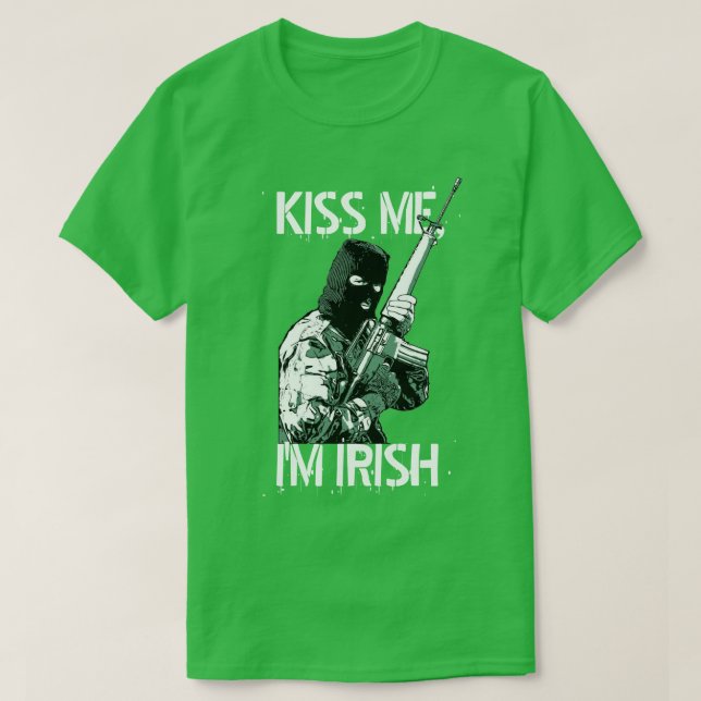 CAMISETA BEIJA-ME, EU SOU IRLANDÊS (Frente do Design)
