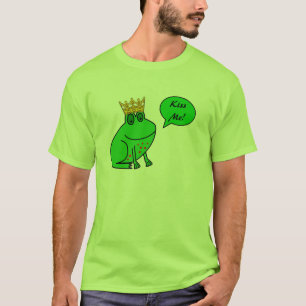 Camiseta Beija-Me - Sapo Prince - Sapo Engraçado T Shirt