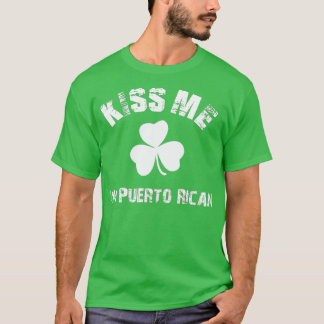 Camiseta Beija-Me Sou Dia de São Patrício De Porto Rico