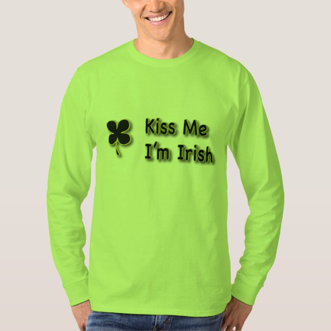 Camiseta BEIJA-ME Sou Irlandês (Frente)