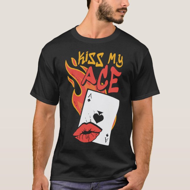 Camiseta Beija Meu Ace Poker Casino Dealer (Frente)