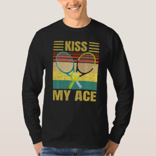 Camiseta Beija Meu Jogador De Tênis De Ace Retro Sarcasmo