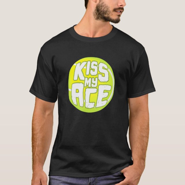Camiseta Beija minha bola de torneio de esportes Ace I (Frente)