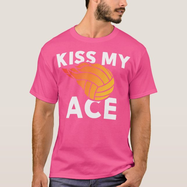 Camiseta Beija Minha Equipe De Voleibol Ace Para (Frente)