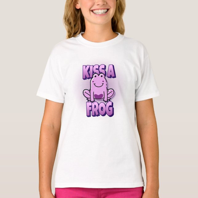 Camiseta Beija Um Sapo Rosa (Frente)