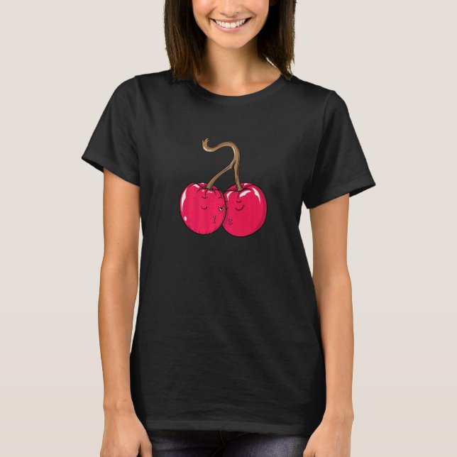 Camiseta beijando cerejas (Frente)