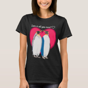 Camiseta "beijando" o rei pinguins