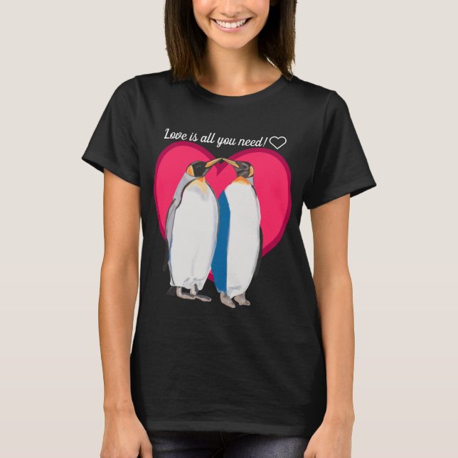 Camiseta "beijando" Rei Pinguins (Frente)