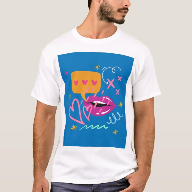Camiseta beijar os lábios (Frente)