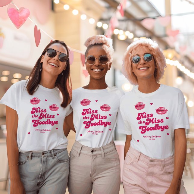 Camiseta Beije a despedida de solteira Bridesmaid (Criador carregado)