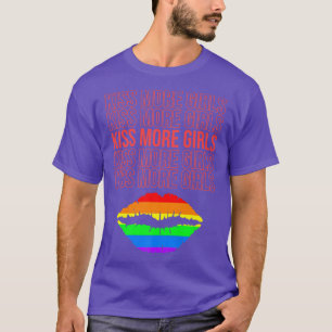 Camiseta Beije Mais Meninas LGBTQ Orgulho Mês LGBTQ