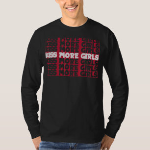 Camiseta Beije Mais Raparigas Bandeira Lésbica Orgulho Lgbt