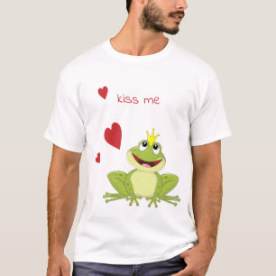 Camiseta Beije-me Bonito Príncipe Sapo