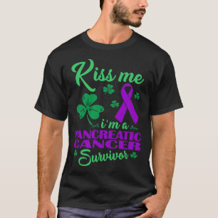 Camiseta Beije-Me Câncer de pâncreas Sobrevivente