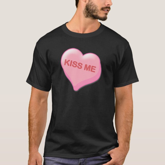 Camiseta Beije-me coração dos doces (Frente)