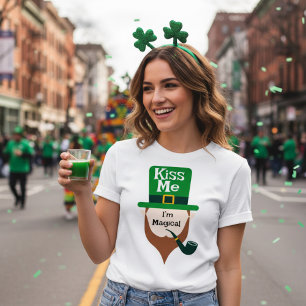 Camiseta Beije Me - Dia de São Patrício Mágico