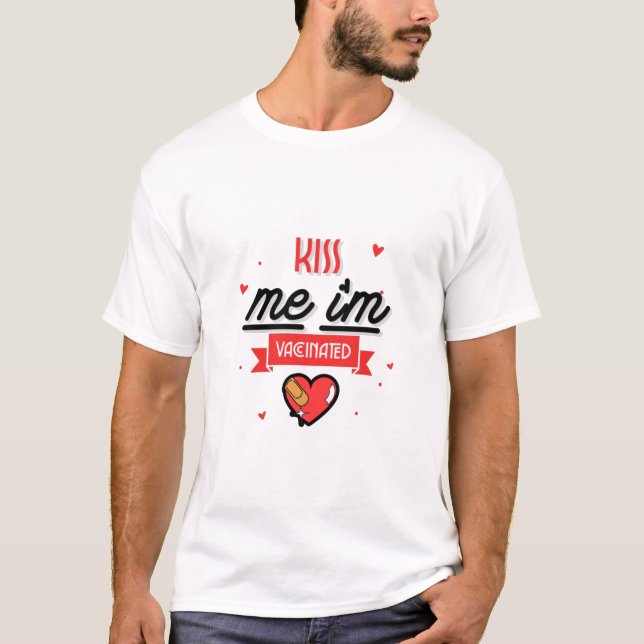 Camiseta Beije-me Estou Vacinado (Frente)
