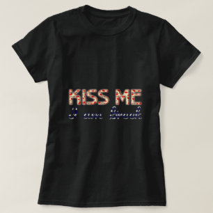 Camiseta Beije-me Eu sou grego Funny Typografia Country Fla