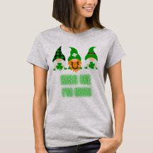 Beije Me Eu Sou Irlandês Dia de São Patrício Gnome