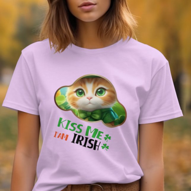 Camiseta Beije-me, eu sou irlandês - Shamrockin' Street (Criador carregado)