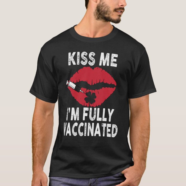 Camiseta Beije-Me Eu Sou Lábios Totalmente Vacinados Shamro (Frente)