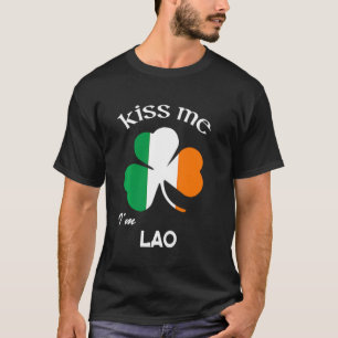 Camiseta Beije-Me Eu Sou Lao Shamrock Laos Rua Patrick S Da