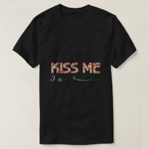 Camiseta Beije-me Eu sou paquistanês curioso Typografia Cou