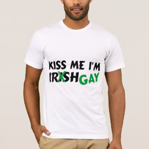 Camiseta Beije-me gay do irlandês Im