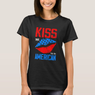 Camiseta Beije-Me Im American Citizen Usa Flag 4° De Julho