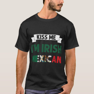 Camiseta Beije-Me Im Dia de São Patrício De Bandeira Mexi