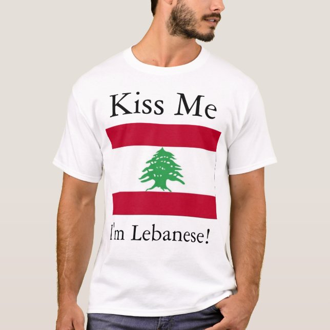 Camiseta Beije-me - libanês (Frente)