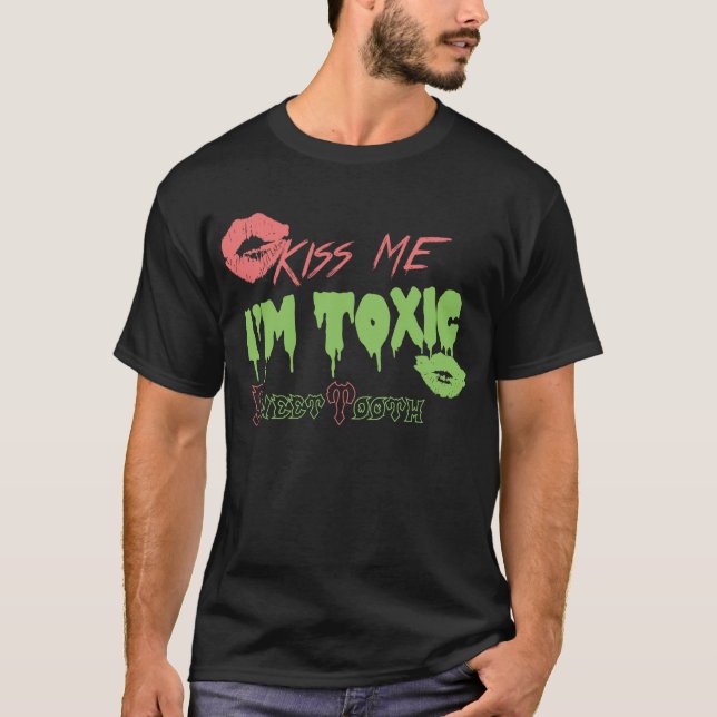 Camiseta "Beije-me, mim são" homens tóxicos (Frente)