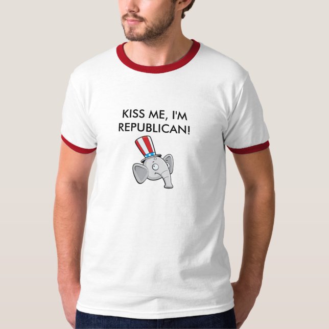 Camiseta BEIJE-ME, mim são REPUBLICANO! (Frente)