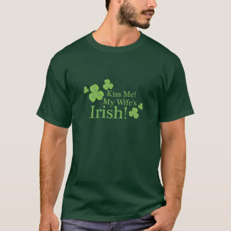 Camiseta Beije-me o irlandês da minha esposa