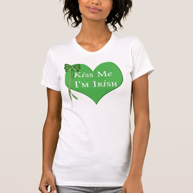 Camiseta Beije-me o irlandês Im (Frente)