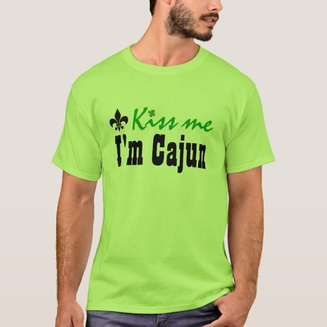 Camiseta Beije-me que eu sou Cajun - personalizado (Frente)