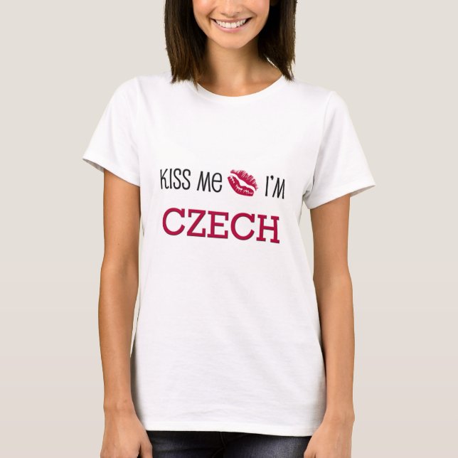 Camiseta Beije-me que eu sou CHECO (Frente)