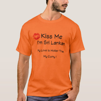 Camiseta Beije-me que eu sou cingalês