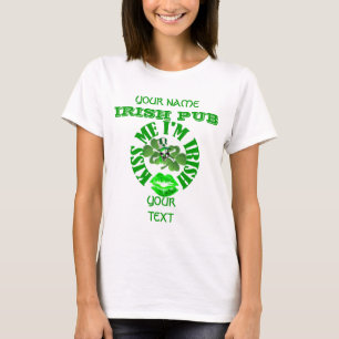 Camiseta Beije-me que eu sou Dia de São Patrício