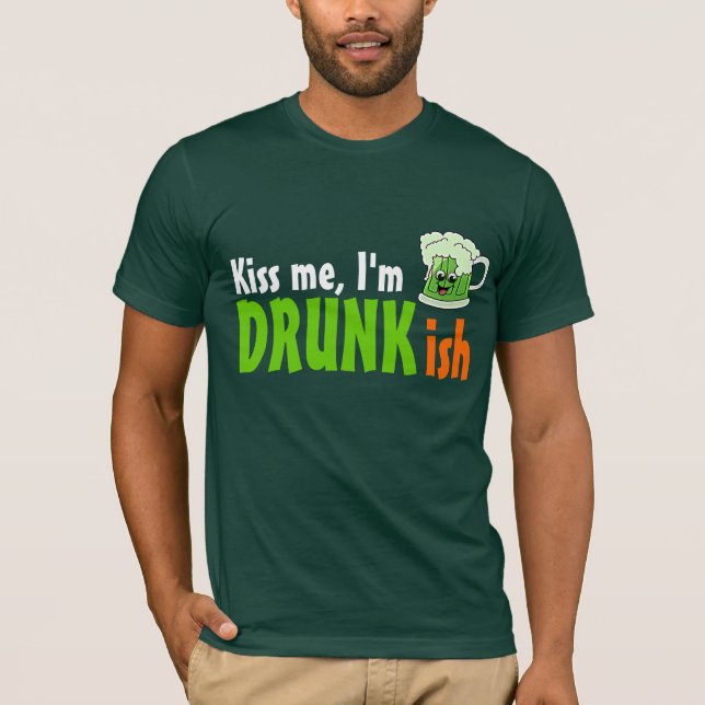 Camiseta Beije-me que eu sou Drunkish (Frente)