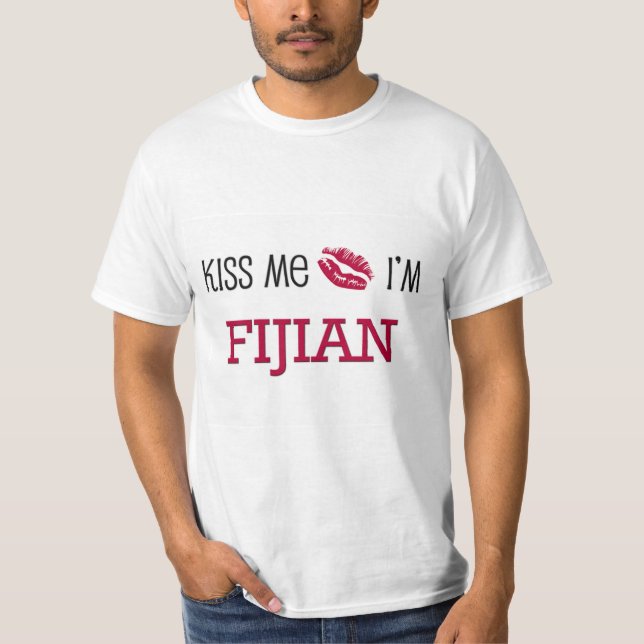 Camiseta Beije-me que eu sou FIJIAN (Frente)