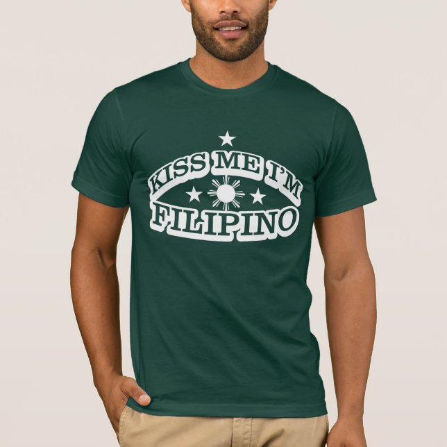 Camiseta Beije-me que eu sou filipino (Frente)