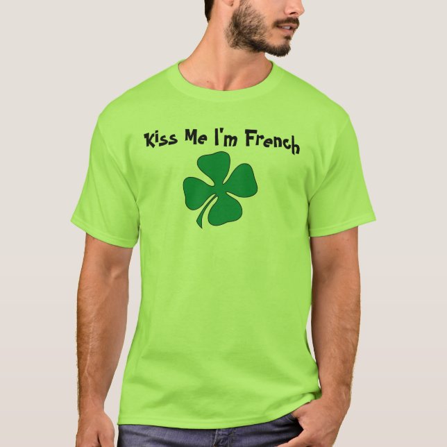 Camiseta Beije-me que eu sou francês (Frente)