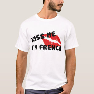 Camiseta Beije-me que eu sou francês