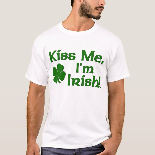 Camiseta Beije-me que eu sou irlandês (Frente)