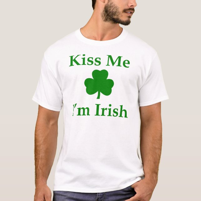 Camiseta Beije-me que eu sou irlandês (Frente)