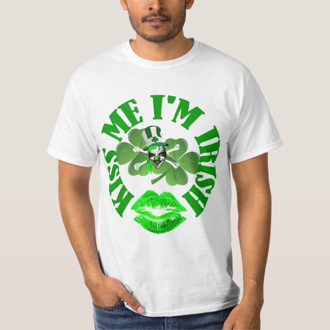 Camiseta Beije-me que eu sou irlandês (Frente)