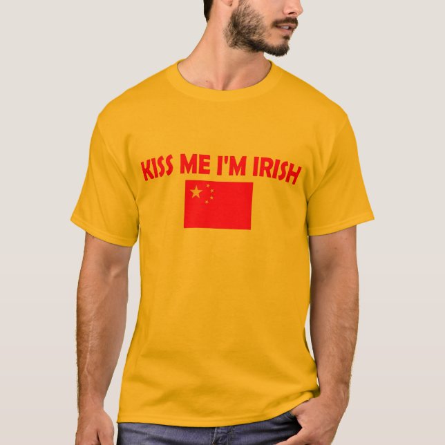 Camiseta Beije-me que eu sou irlandês??? (Frente)