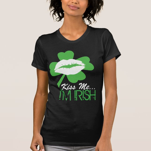 Camiseta Beije-me que eu sou irlandês (Frente)