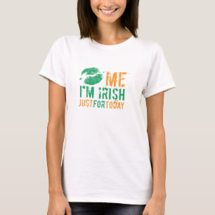 Camiseta Beije-me que eu sou irlandês apenas para hoje